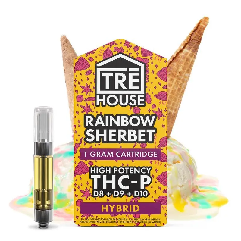 TRE HOUSE CARTRIDGES 1G THC-P RAINBOW SHERBET