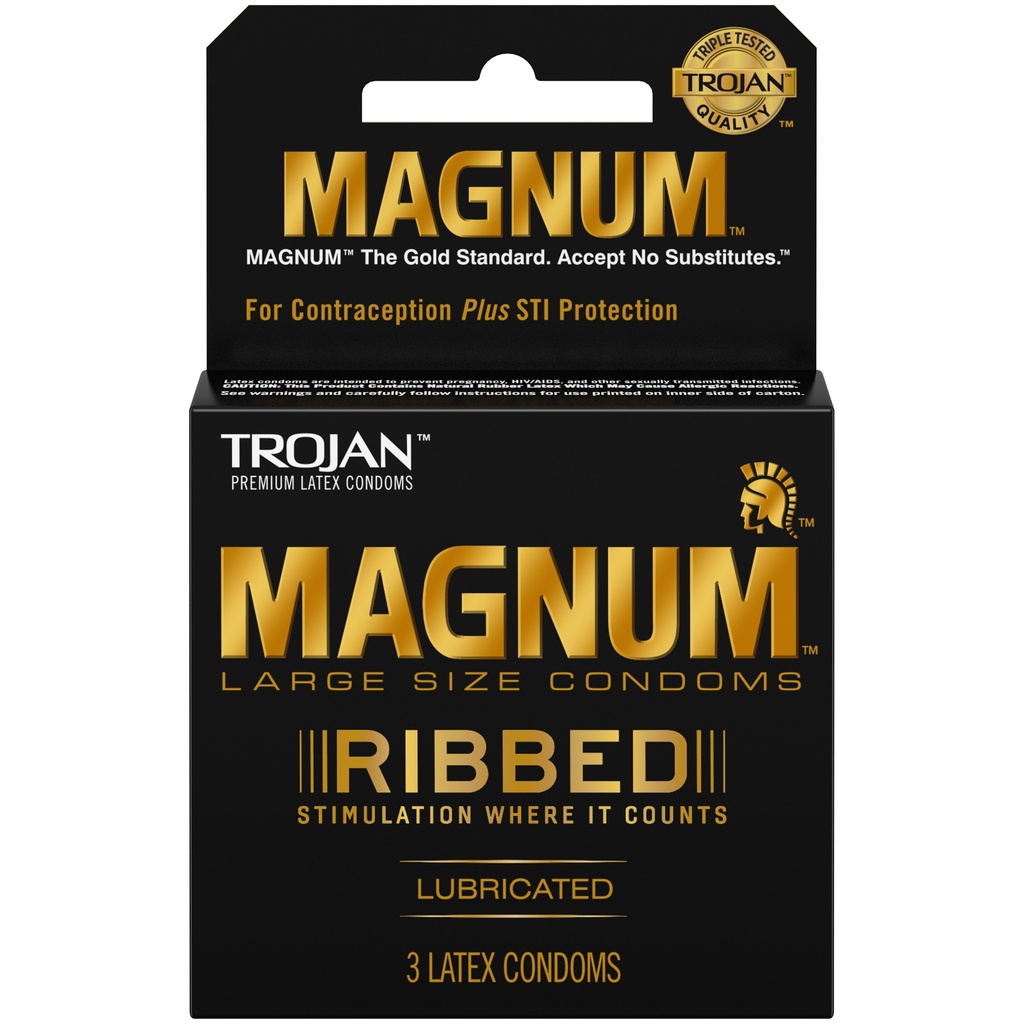 Trojan Magnum Ribbed 6/3pk