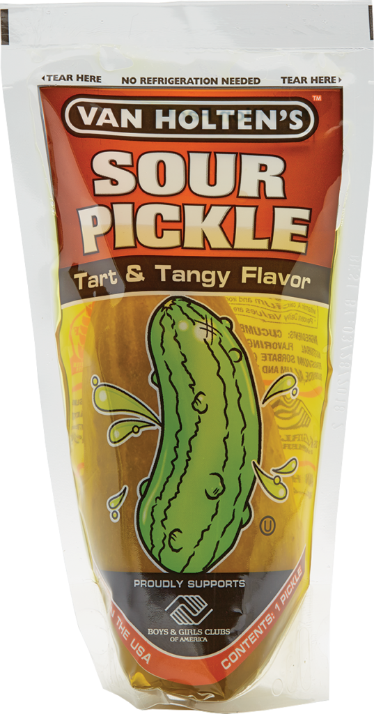 Pickle in a Pouch Jumbo Sour 5 oz, 12 ct.