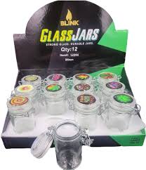 Air Tight Glass Jars Latch Top 3.5g 12ct