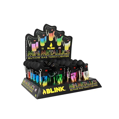 Blink Mini Angle Metallic Torch Lighter 20ct