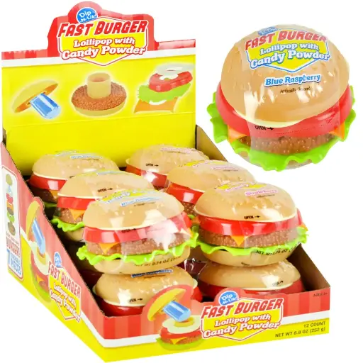 CANDY TOY FAST BURGER 12CT