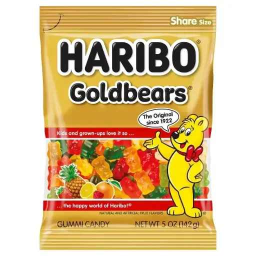 Haribo Gummy Bag Goldbear 12ct, 4 oz