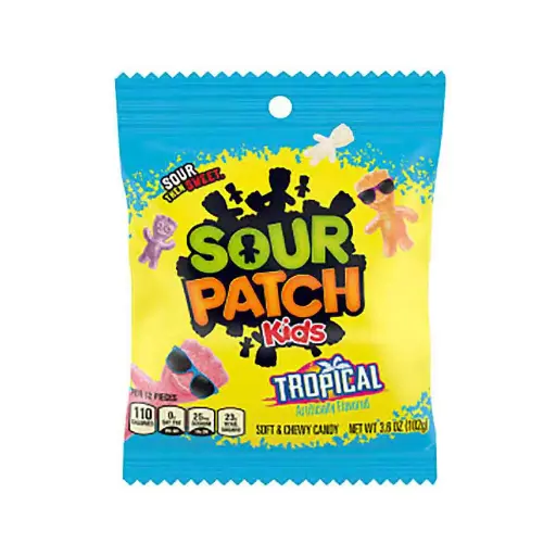 Sour Patch Kids Peg Bags Tropical 12 ct. 3.6 oz