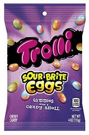 Trolli Candy Hook Bag Sour Brite Eggs 12 ct, 4 oz