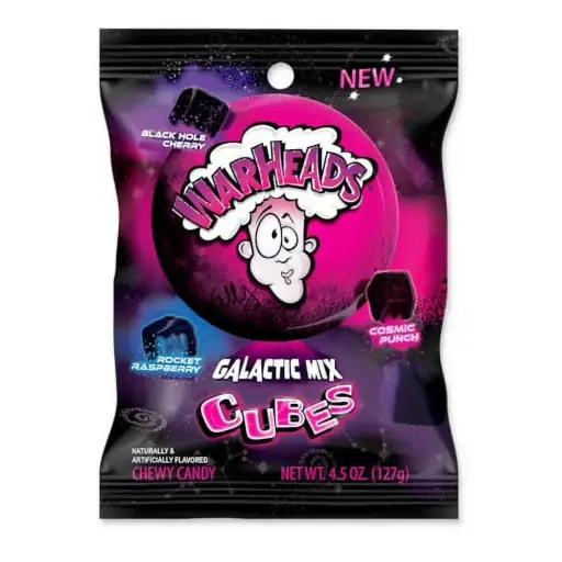 Warheads Peg Bag Galactic Cubes 12 ct, 4.5 oz