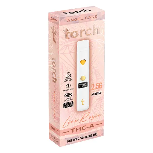 TORCH LIVE RESIN THC-A 2.5G DISPOSABLE ANGLE CAKE, INDICA