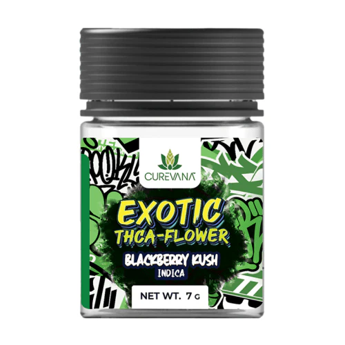 CUREVANA EXOTIC THC-A FLOWER, 7 G (INDICA) BLACK BERRY KUSH