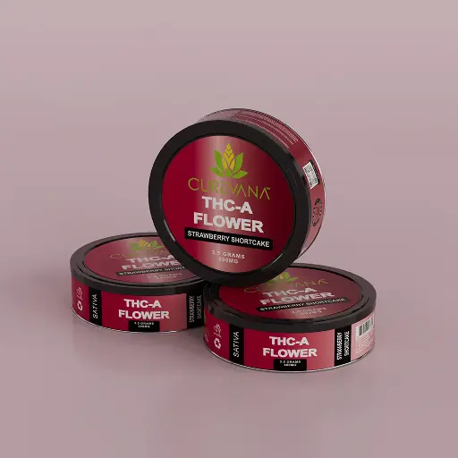 CUREVANA THC-A FLOWER, 3.5 G - STRAWBERRY SHORTCAKE