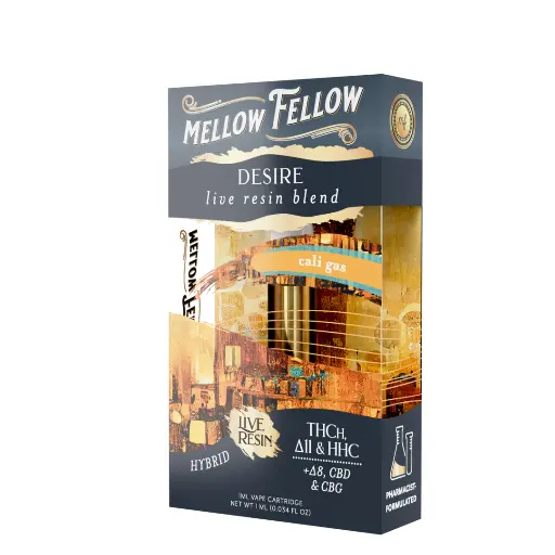 MELLOW FELLOW CARTRIDGE 1ML LIVE RESIN DESIRE BLEND CALI GAS POP