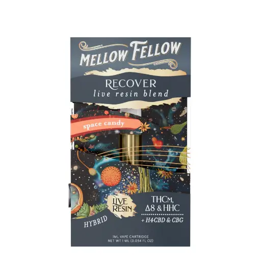 MELLOW FELLOW CARTRIDGE 1ML LIVE RESIN RECOVER BLEND SPACE CANDY POP