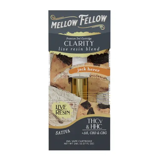 MELLOW FELLOW CARTRIDGE 2ML LIVE RESIN CLARITY BLEND JACK HERER