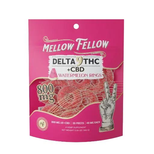 MELLOW FELLOW EDIBLE RINGS (800 MG) WAERMELON 20 CT.