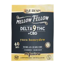 MELLOW FELLOW LIVE RESIN M-FUSION EDIBLES 40MG (2CT) DELTA 9 + CBD YUZU HONEYDEW