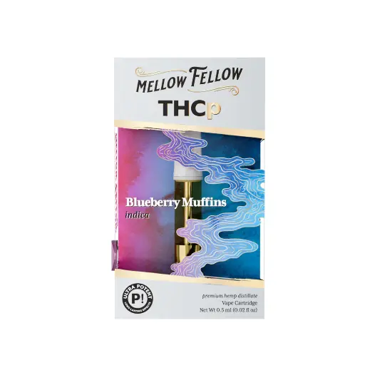 MELLOW FELLOW VAPE CARTRIDGE 0.5G THCp BLUEBERRY MUFFINS (INDICA)