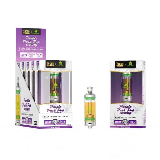 YOCAN GOLD - 3 GRAM CARTRIDGE ONLY PURPLE PUSH POP