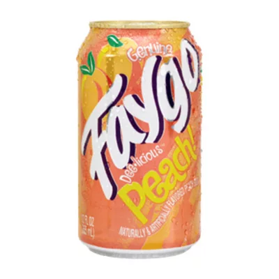 Faygo Can Peach 12 oz, 24 pk.