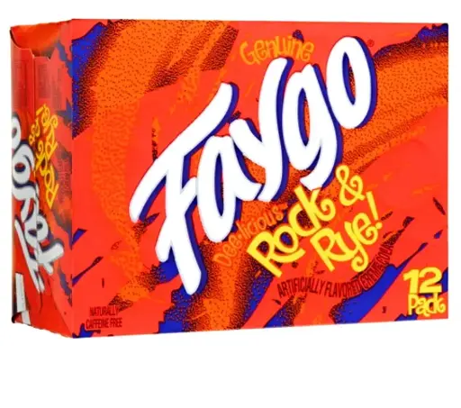 Faygo Can Rock & Rye 12 oz, 24 pk.