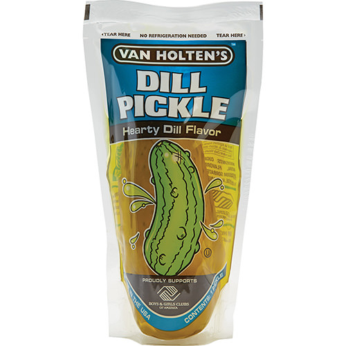 Pickle in a Pouch Jumbo Dill 5 oz, 12 ct.