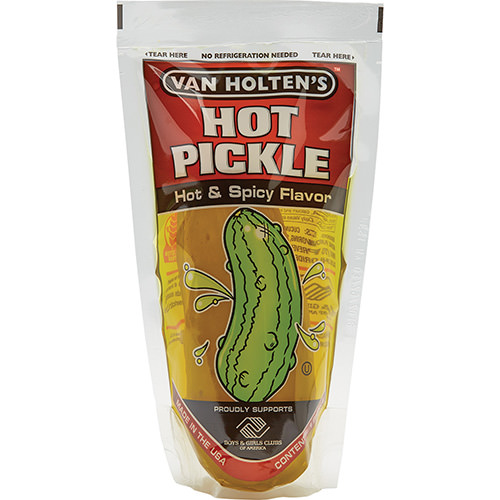 Pickle in a Pouch Jumbo Hot 5 oz, 12 ct.