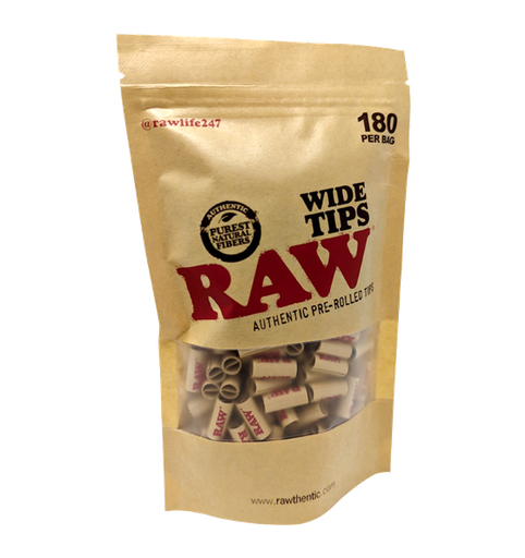 Raw Wide Tips 180 ct. 