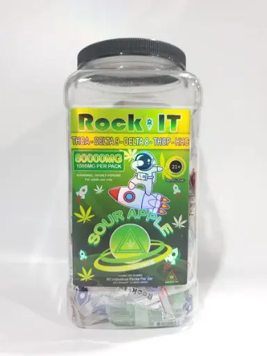 Rock It Sour Apple 1000MG/80 ct. Jar