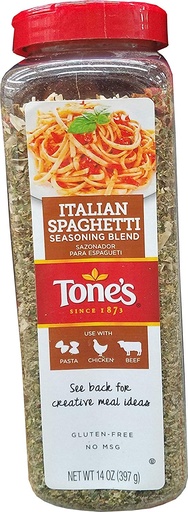 Tones Italian Spaghetti Seasoning Blend 14 oz