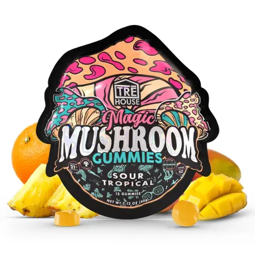 MAGIC MUSHROOM GUMMIES SOUR TROPICAL 