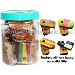 Wood Twist Pipe Assortment Jar (12pcs/jar)