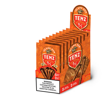 Zig-Zag Tenz Natural Leaf Cigars - Island Rum 8CT