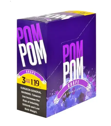 Pom Pom Cigarillos Grape 3/15 ct 1.19