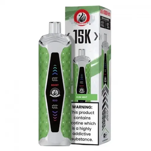 Starbuzz Supermax Gum Mint 15k Puffs Disposable Vape 5ct