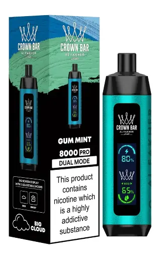 Al Fakher Gum Mint Crown Bar PRO 8000 Puffs 10ct