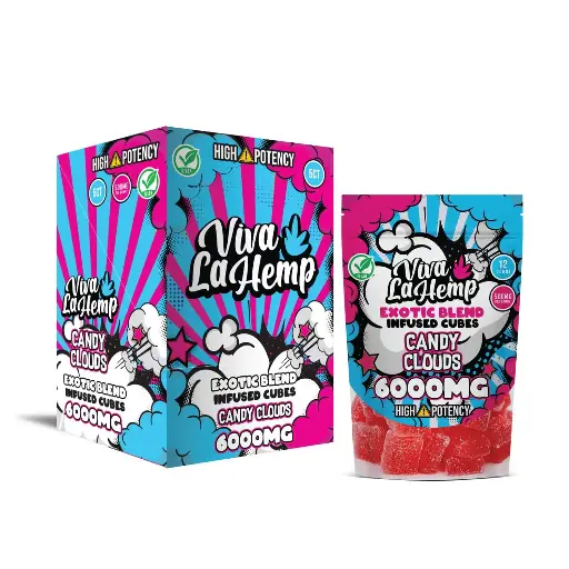 Viva La Hemp Exotic Blend Infused Cubes – 6000MG Candy Clouds 5CT