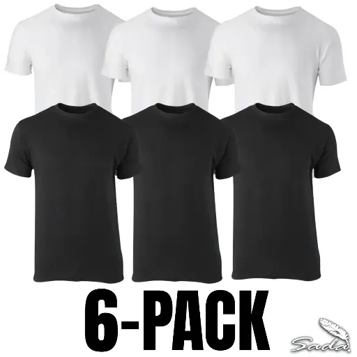 Sada T-shirt S Short Sleeve White 6 pk.