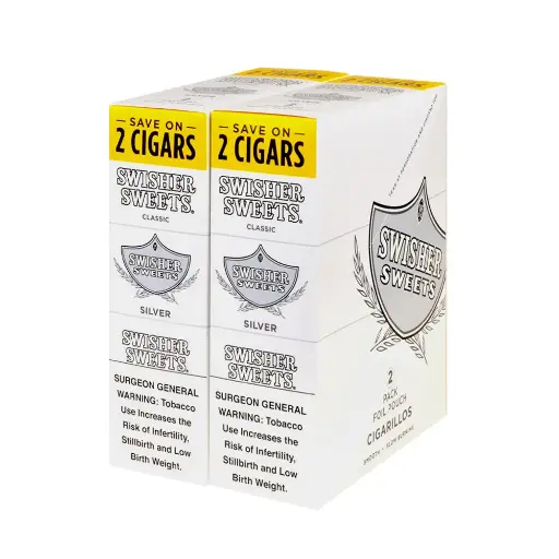 Swisher Sweets Cigarillos 30 PK of 2 Cigars Silver