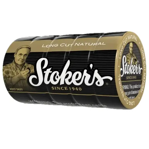 Stokers Long Cut Natural 5-Can pk.