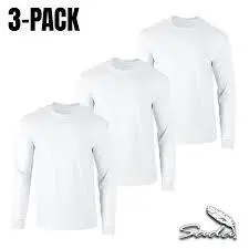 Sada T-shirt 5X Long Sleeve White 3 pk.