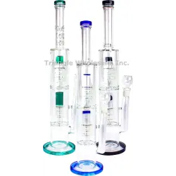 18" Double Perc. Water Pipe