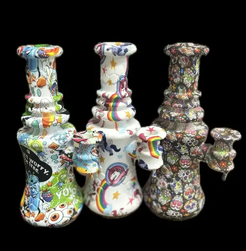 8" Silicone Water Pipe - Assorted Designs