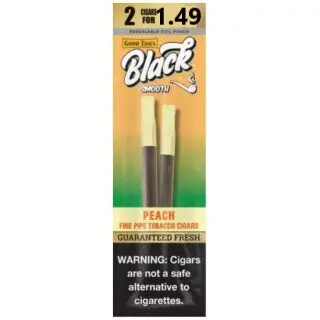 Good Times BLACK SMOOTH 2/1.49 Peach 15 ct.