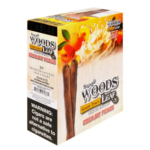 GOOD TIMES LEAF WOOD 2/1.39 CREAMY PEACH 15CT